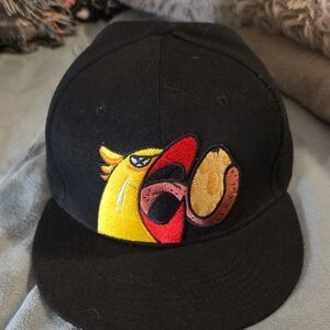 Men's Black Cap with Colorful Embroidery